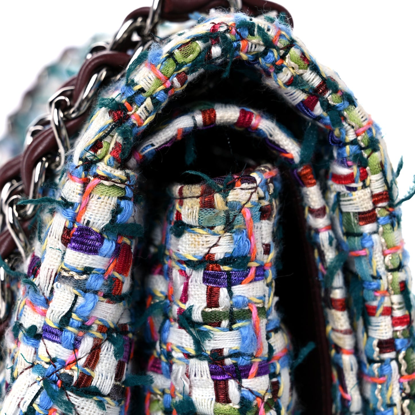 Tweed Quilted Jumbo Double Flap Multicolor