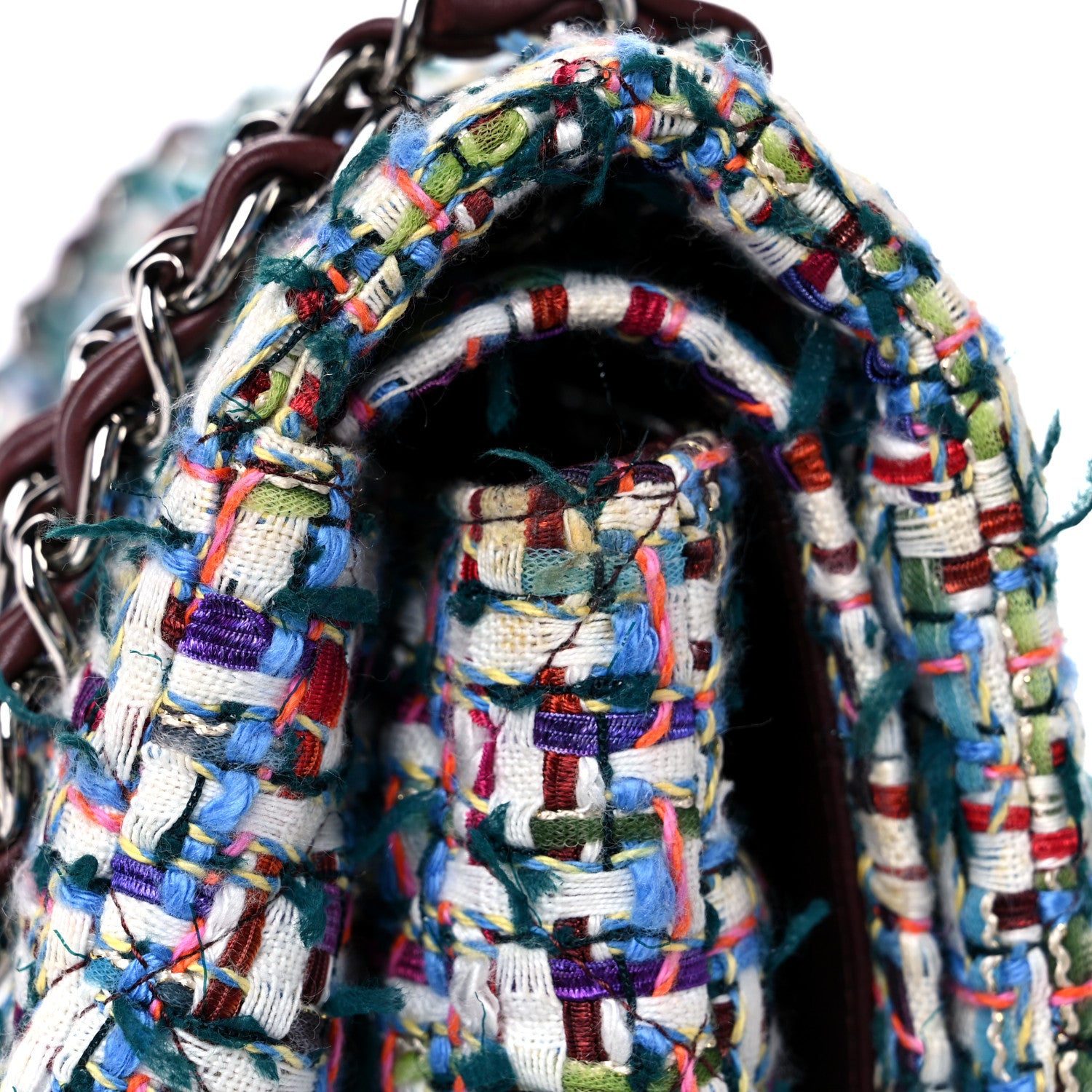 Chanel Tweed Quilted Jumbo Double Flap Multicolor 14 of 15