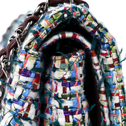 Chanel Tweed Quilted Jumbo Double Flap Multicolor 14 of 15