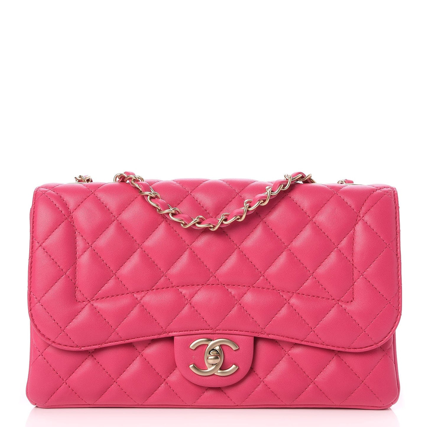 Lambskin Quilted Medium Mademoiselle Chic Flap Pink