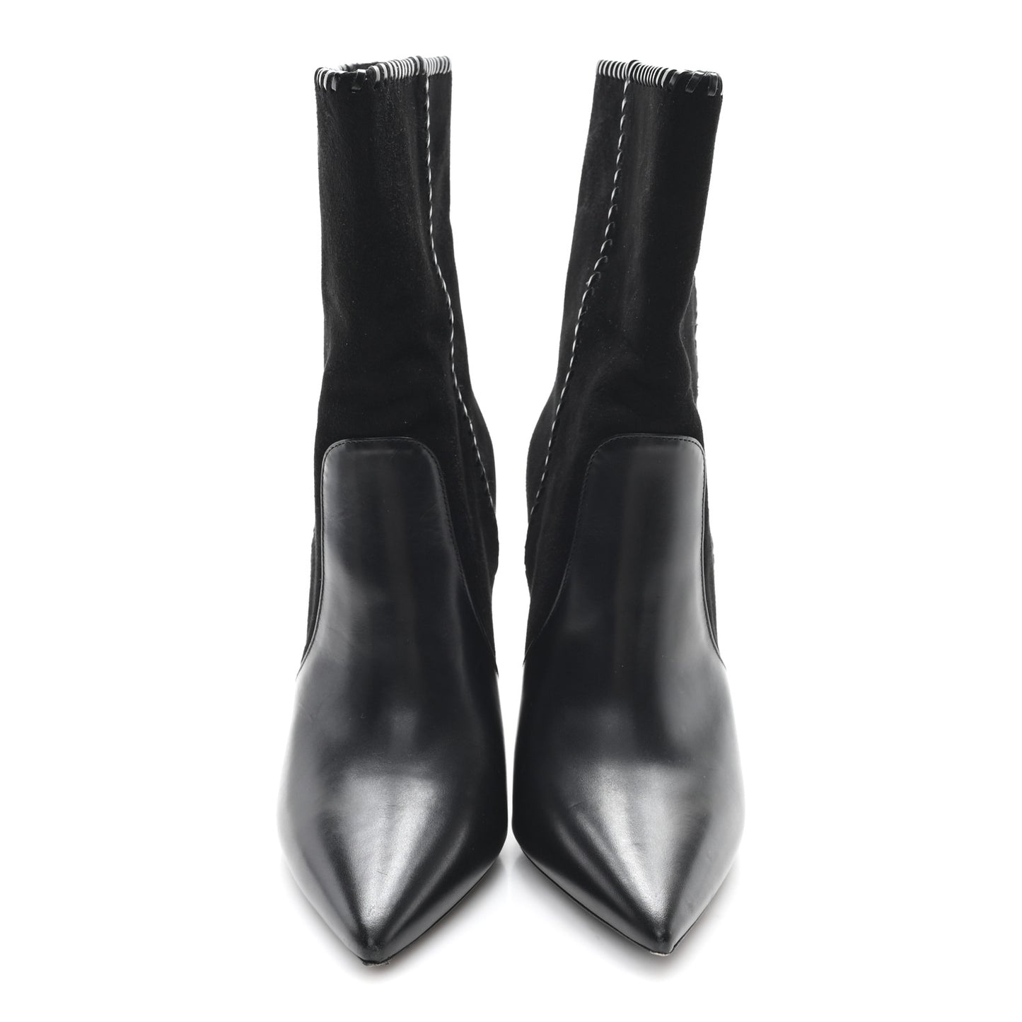 Suede Calfskin Niki 105 Wedge Booties 39.5 Black