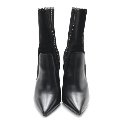 Saint Laurent Suede Calfskin Niki 105 Wedge Booties 39.5 Black 3 of 10