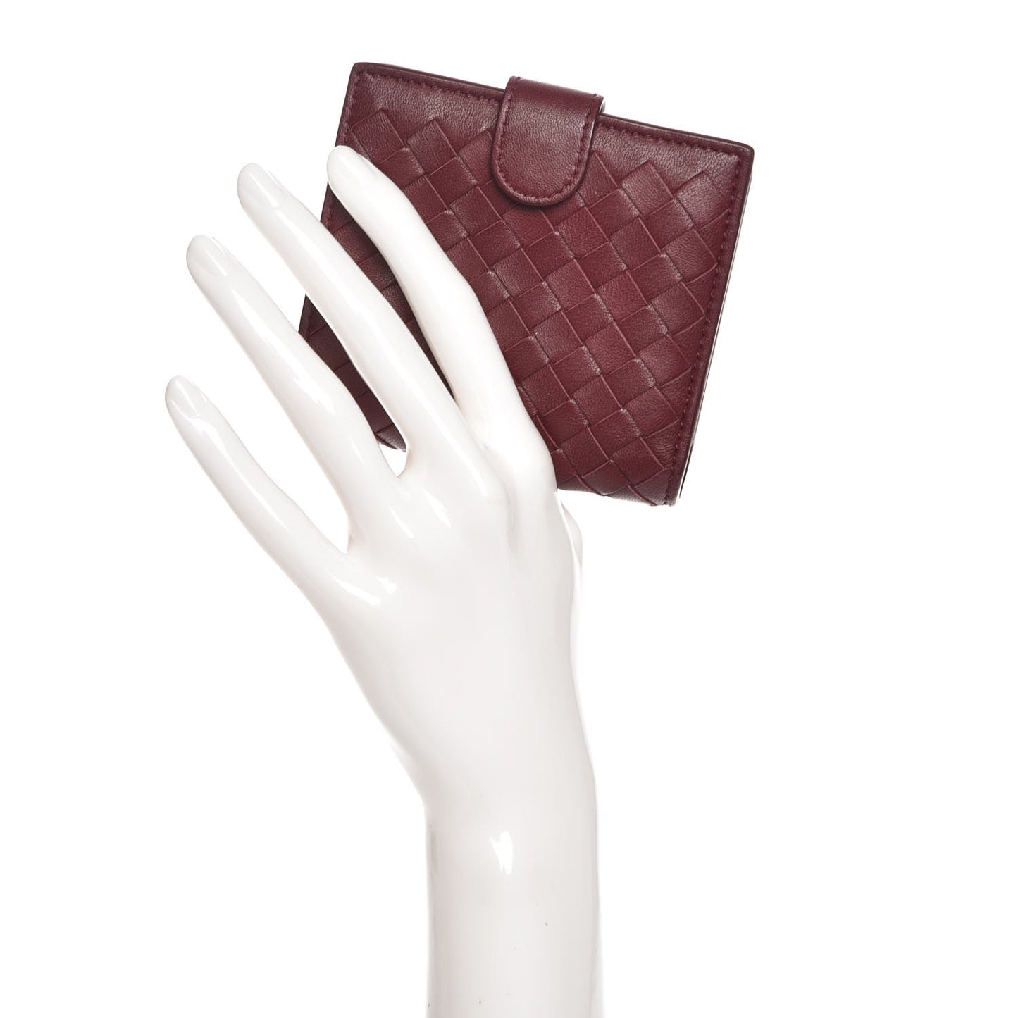 Nappa Intrecciato Mini Wallet Barolo