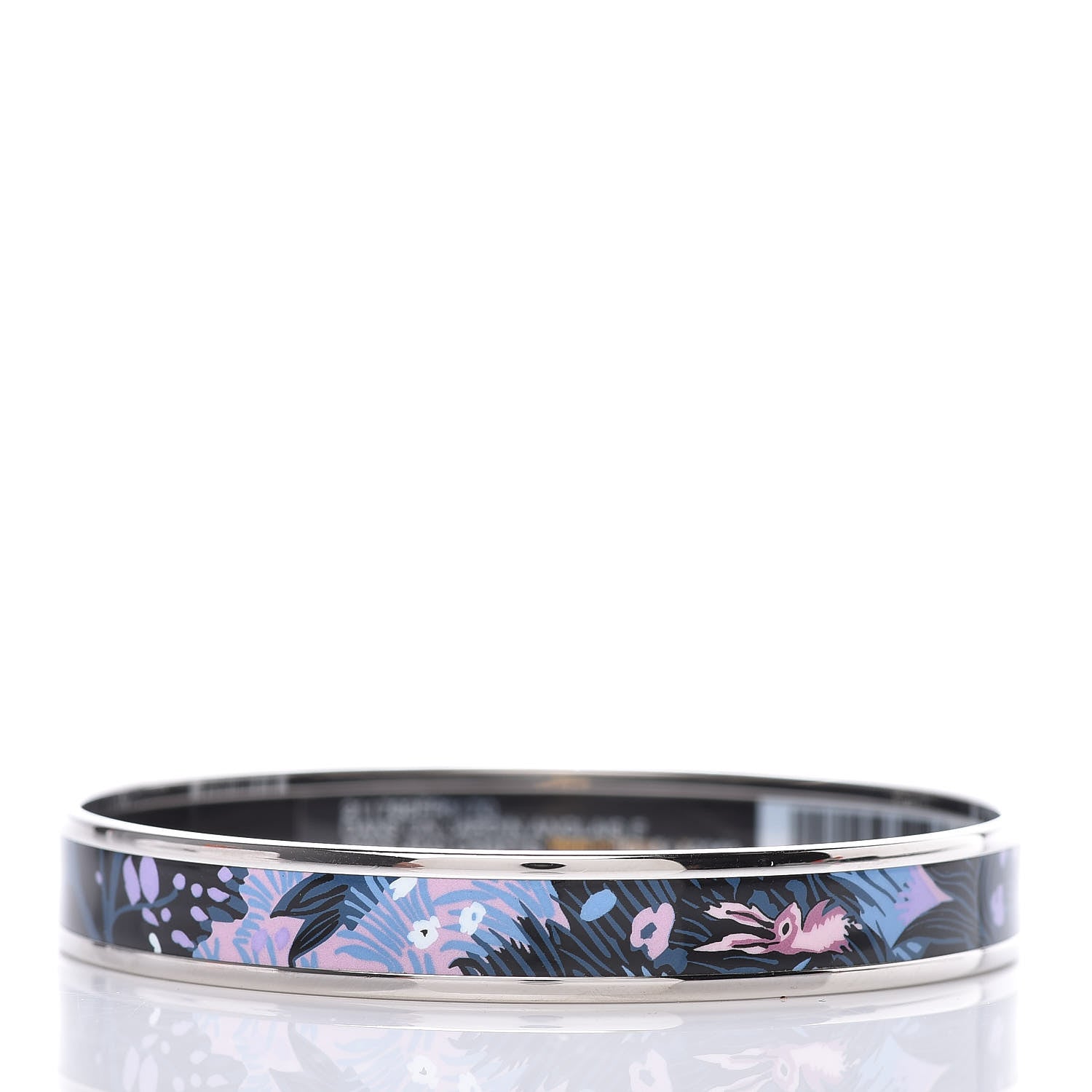 Hermes Enamel Printed Narrow Dans Un Jardin Anglais Bracelet 70 Arts And Crafts 4 of 5