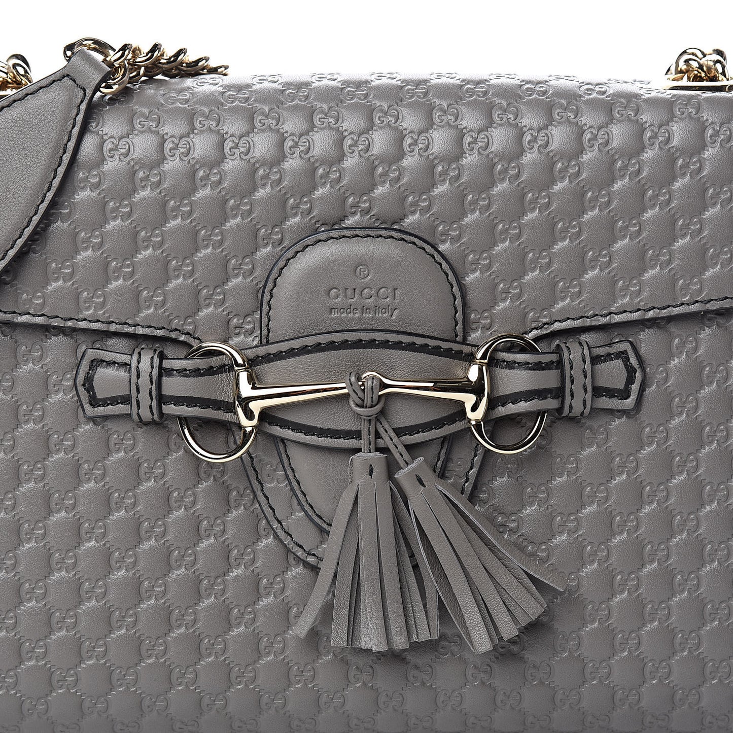 Soft Microguccissima Medium Emily Chain Shoulder Bag Loess