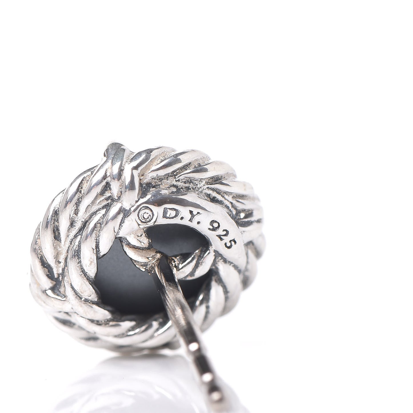Sterling Silver Black Orchid 10mm Chatelaine Earrings