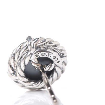 David Yurman Sterling Silver Black Orchid 10mm Chatelaine Earrings 4 of 4