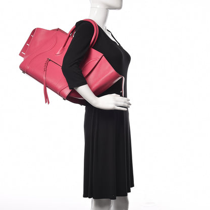 Celine Supple Calfskin Medium Phantom Luggage Fuchsia 2 of 19