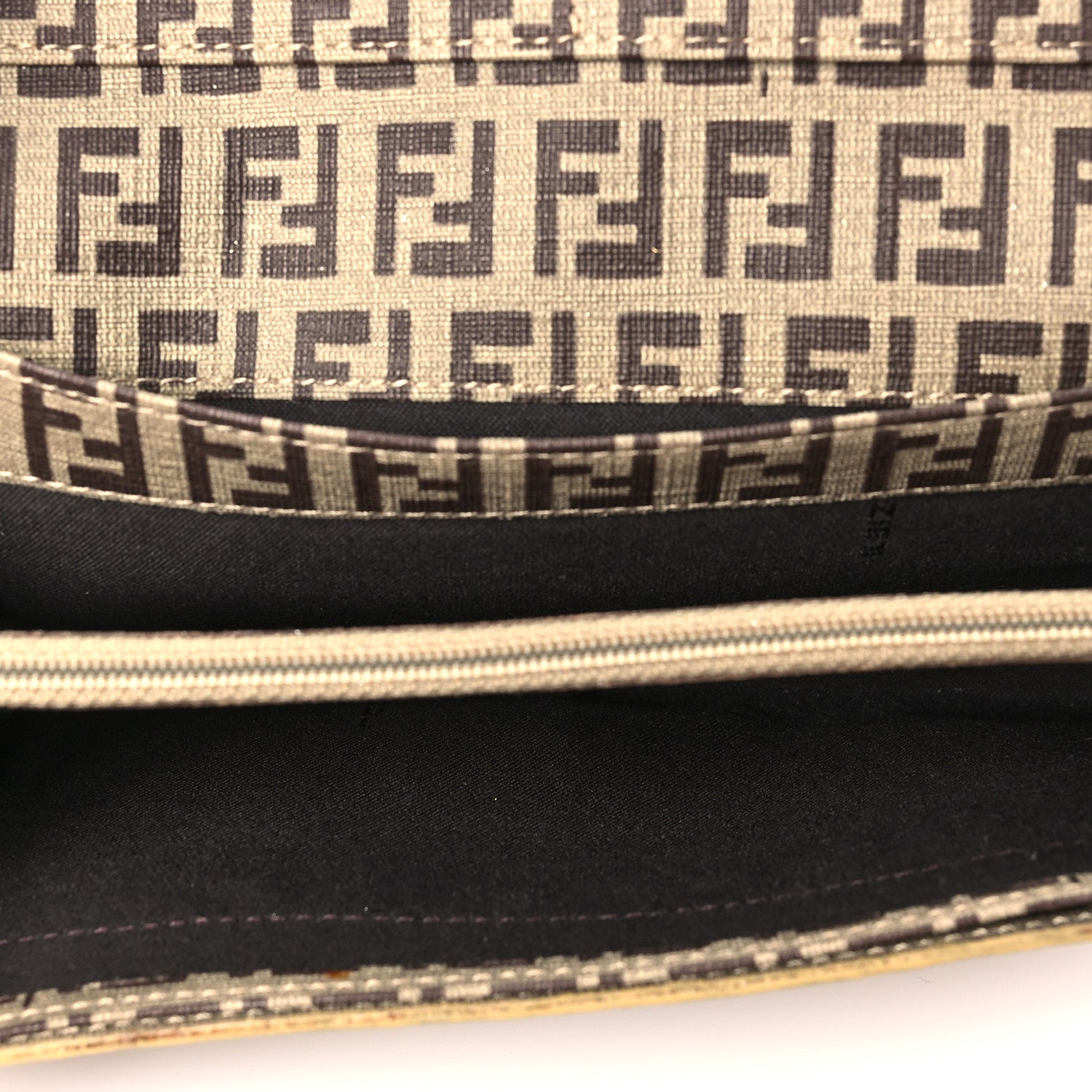 Fendi Vitello Mirror FF Embossed Continental Wallet Oro Ambrato 5 of 6