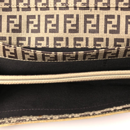 Fendi Vitello Mirror FF Embossed Continental Wallet Oro Ambrato 5 of 6