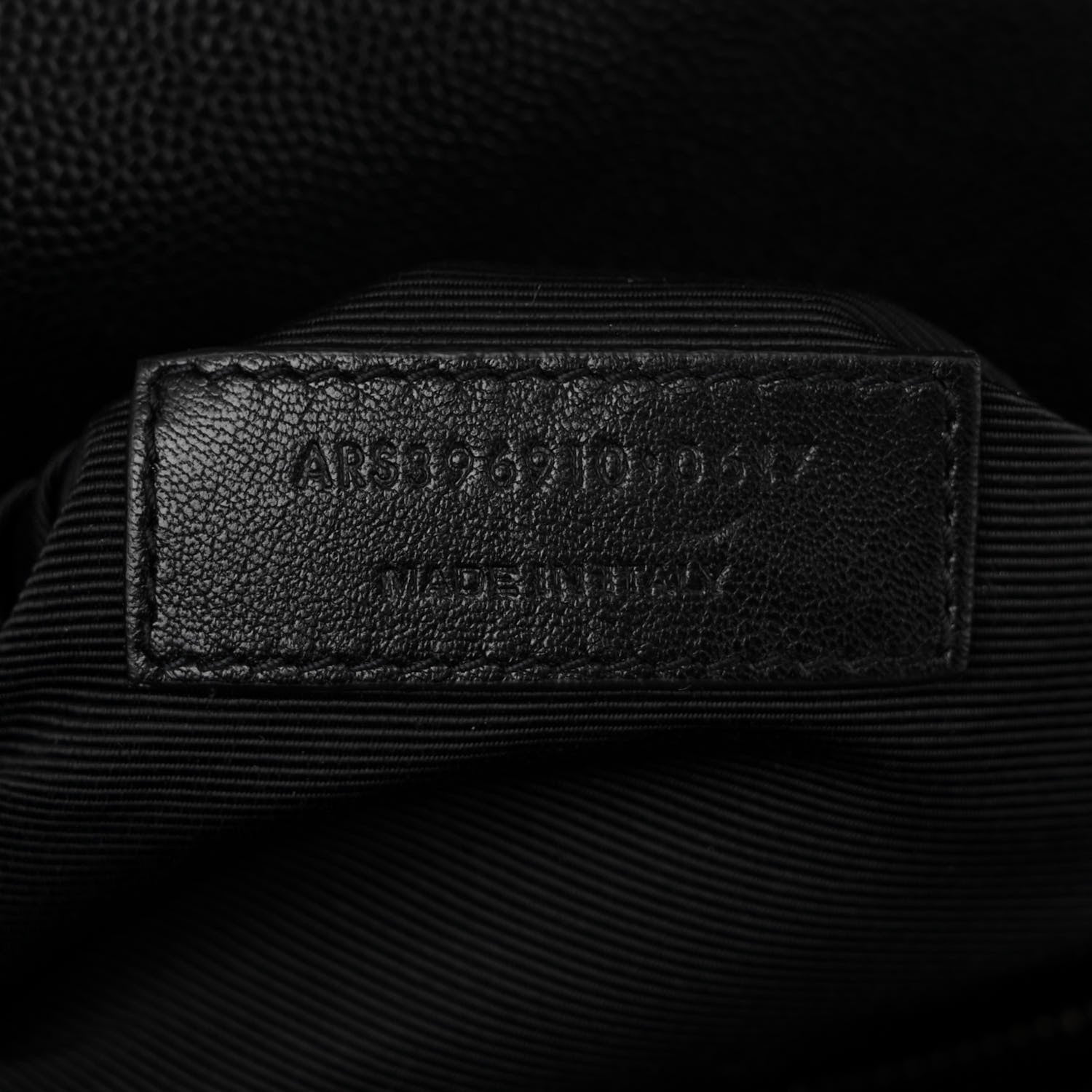 Saint Laurent Grain De Poudre Textured Mixed Matelasse Large Triquilt Monogram Monochrome Satchel Black 7 of 10