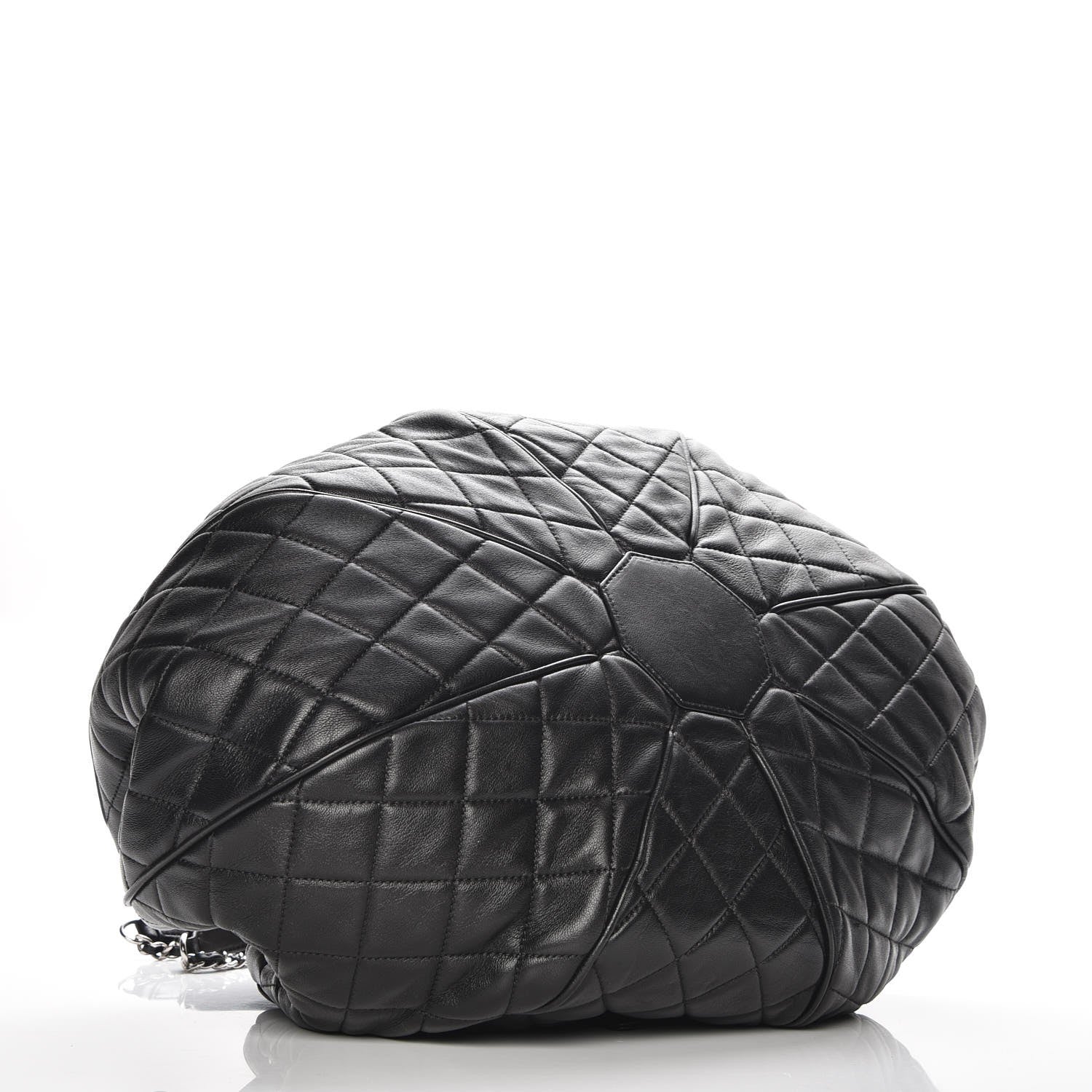 Chanel Calfskin Quilted Drawstring Sac Cordon Bag Black 4 of 8