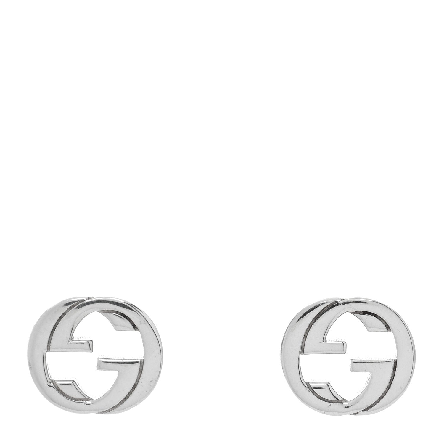 Gucci Sterling Silver Interlocking G Stud Earrings 1 of 4
