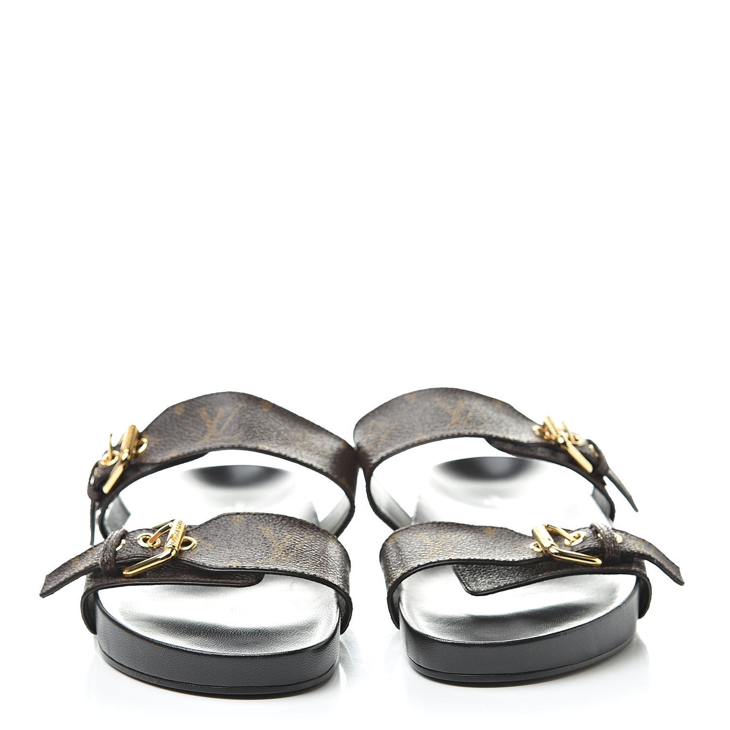 Monogram Bom Dia Mule Sandals 38.5 Black
