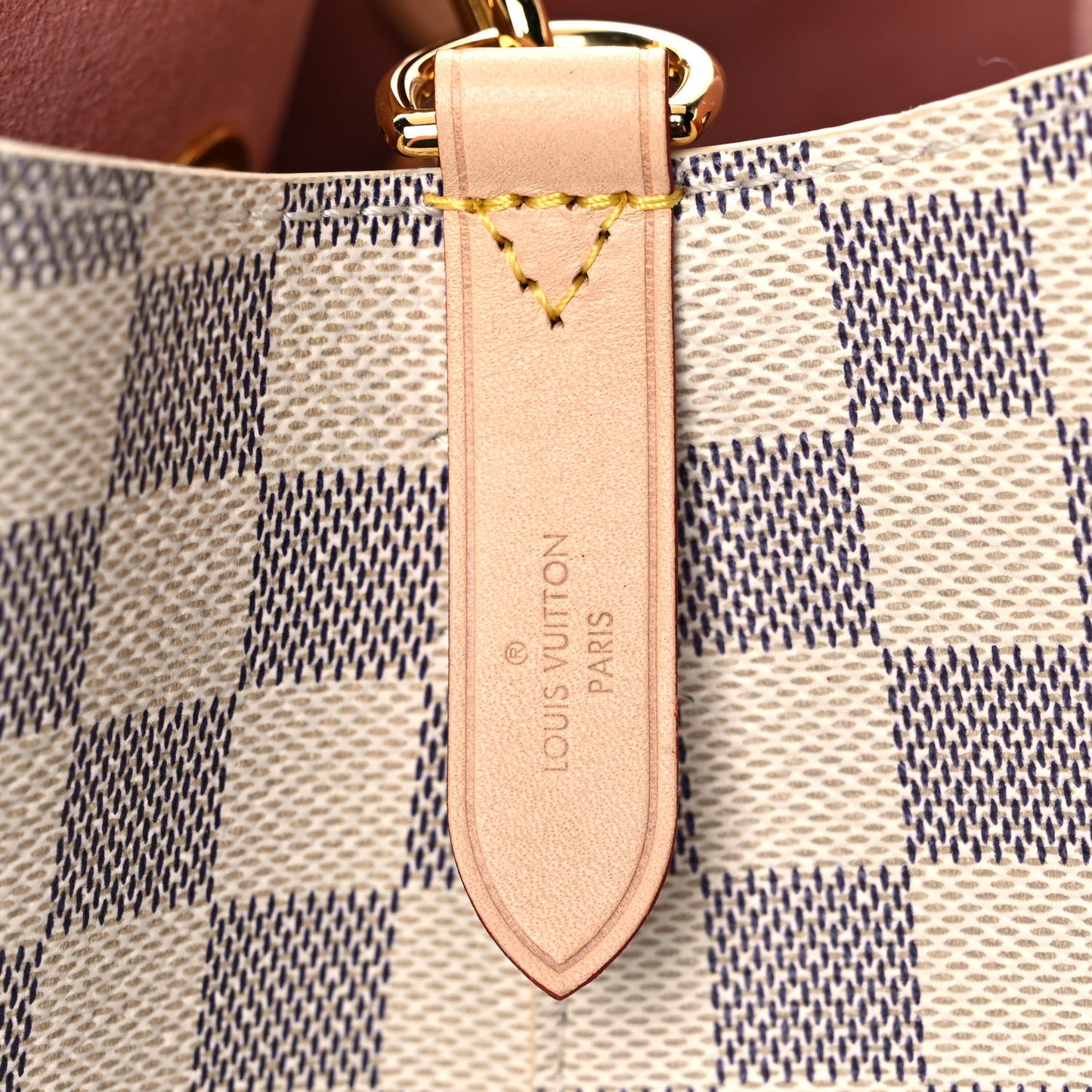 Damier Azur Braided Neonoe MM Peach Cream