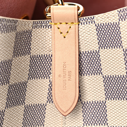 Louis Vuitton Damier Azur Braided Neonoe MM Peach Cream 7 of 11