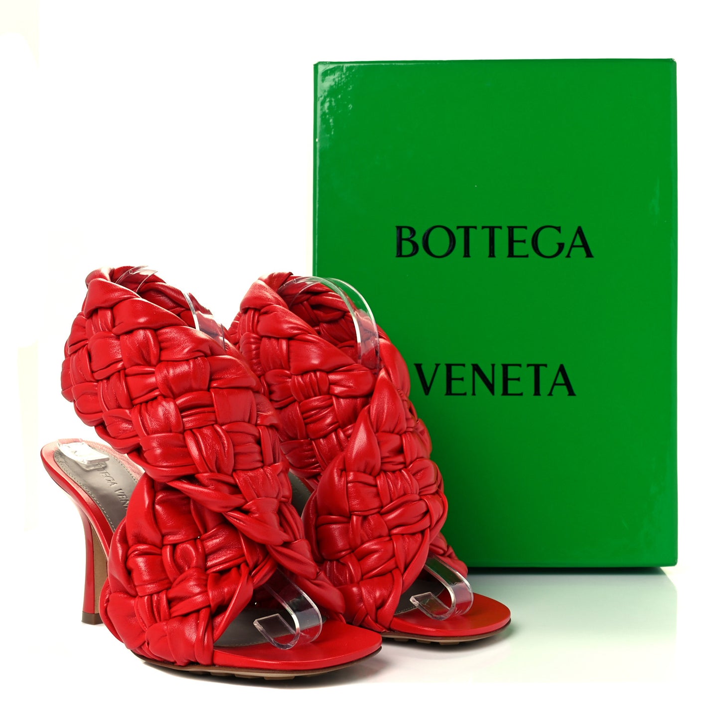 Shiny Nappa Intrecciato The Board Sandals 36 Nail Polish