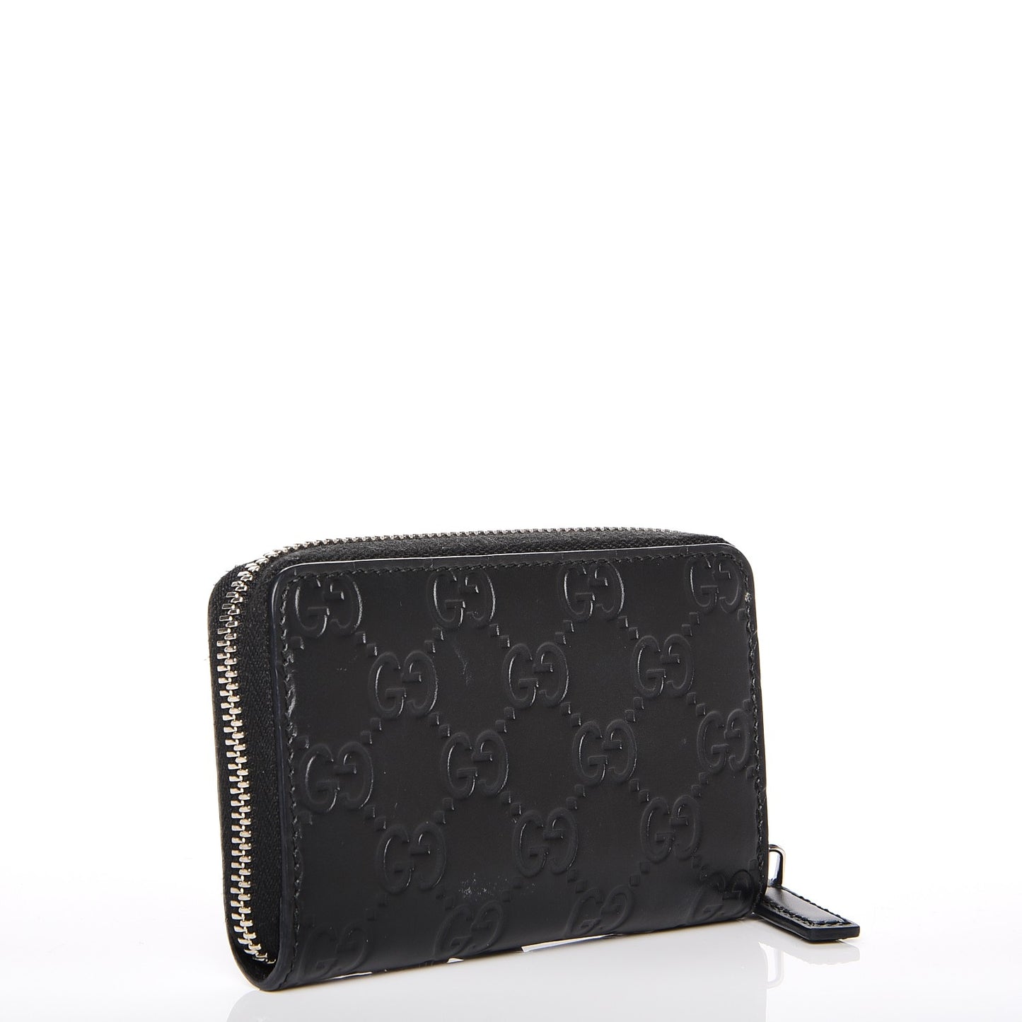 Guccissima Zip Around Card Case Black