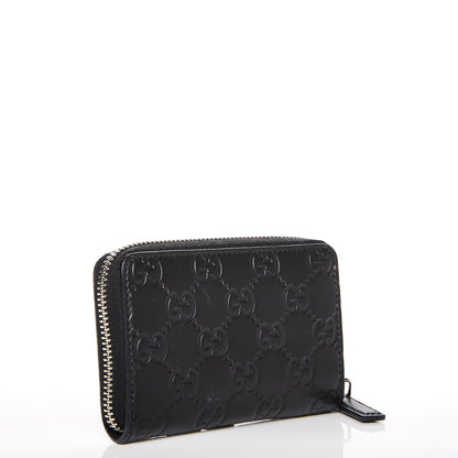 Gucci Guccissima Zip Around Card Case Black 3 of 7