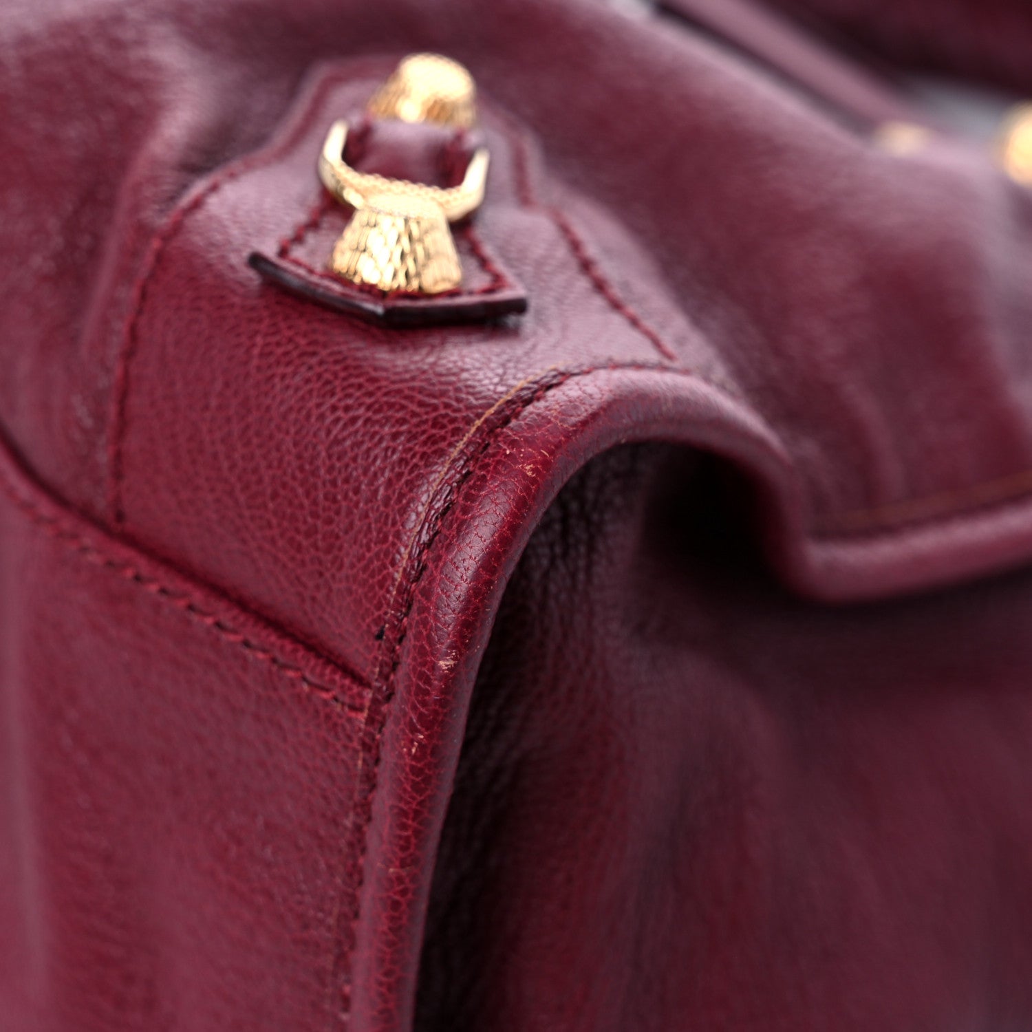 Balenciaga Chevre Hamilton Giant 12 Gold Hardware City Bordeaux 9 of 13