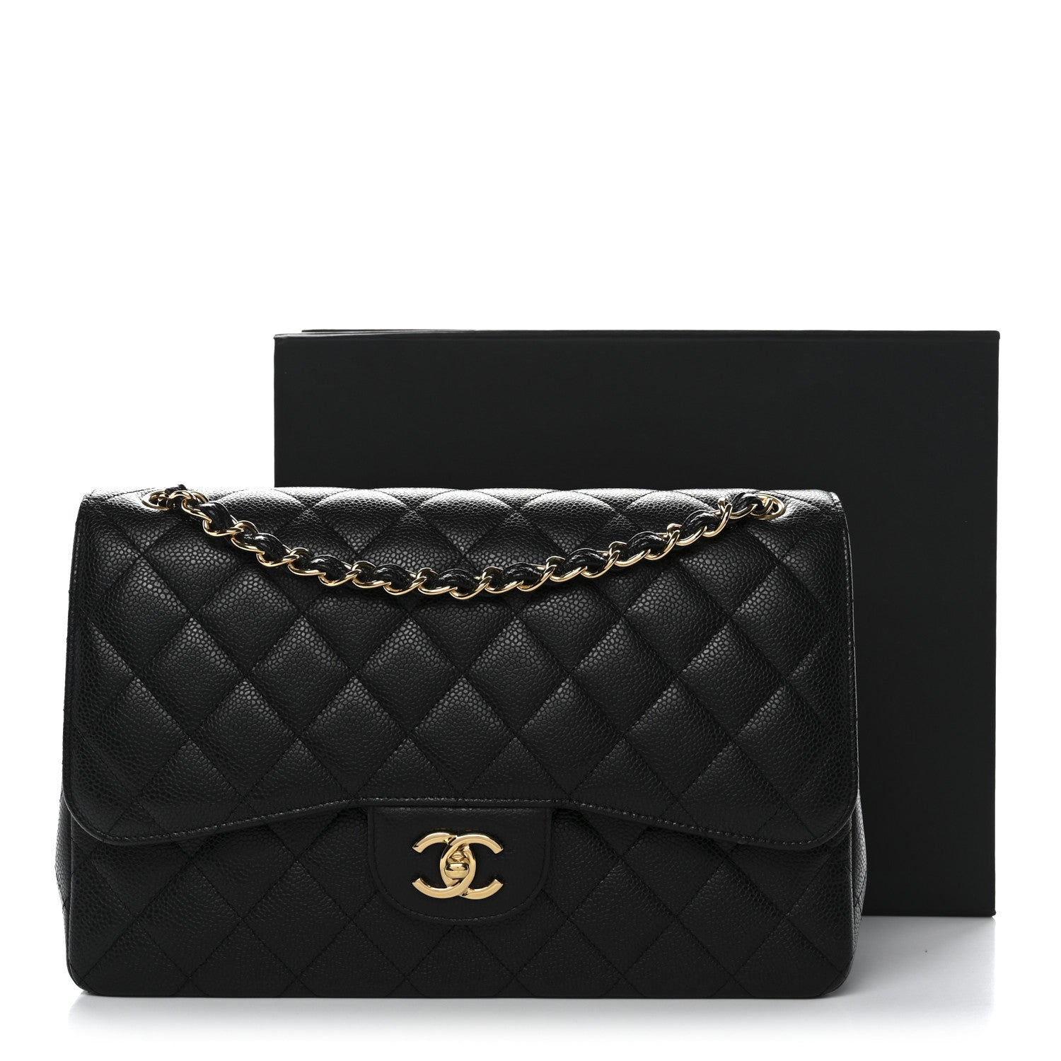 Chanel Caviar Quilted Jumbo Double Flap Black 11 of 11