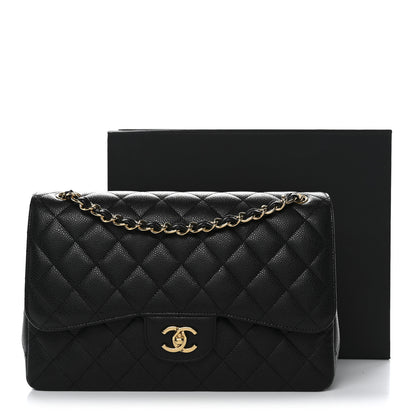 Chanel Caviar Quilted Jumbo Double Flap Black 11 of 11