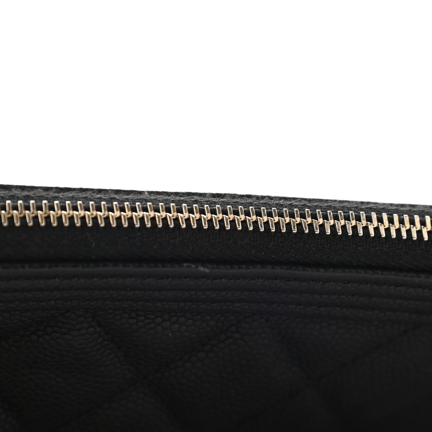 Caviar Quilted Medium Boy Cosmetic Case Black