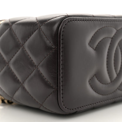 Chanel Lambskin Quilted Small Pillow Crush Vanity Case With Chain Black 9 of 10