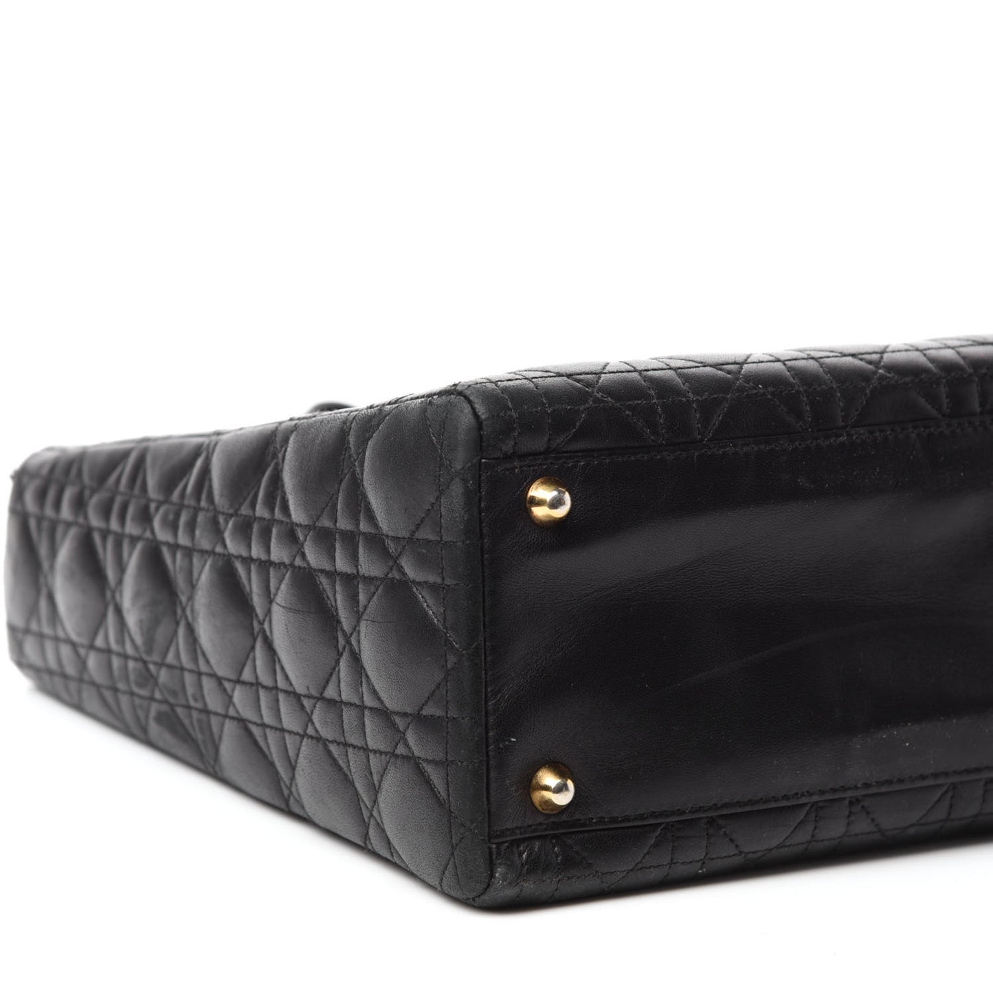 Lambskin Cannage Large Lady Dior Black