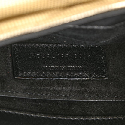 Saint Laurent Metallic Calfskin Y Quilted Small Loulou Monogram Chain Satchel Platino 7 of 10