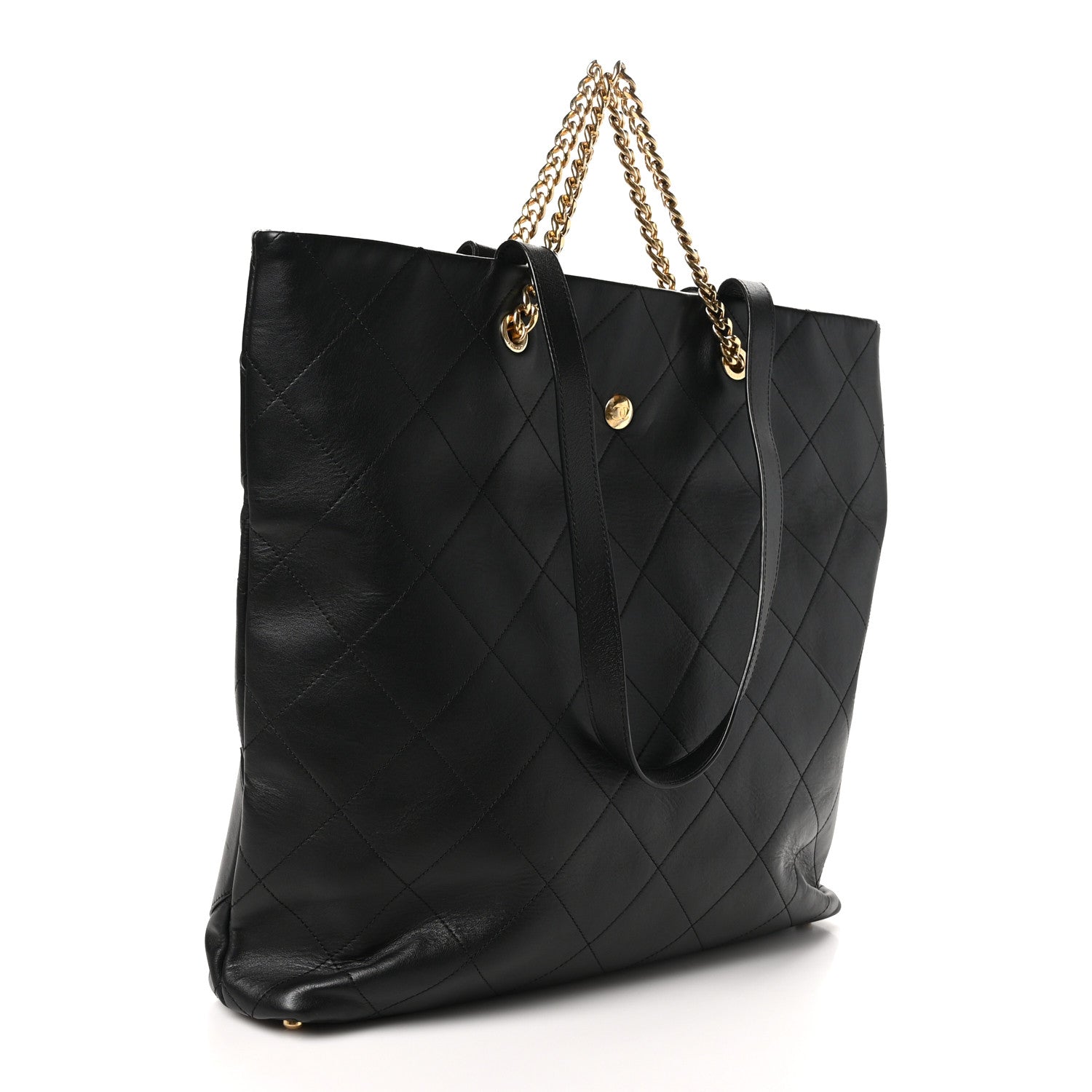 Chanel Calfskin Stitched CC Club Monaco Tote Black 3 of 10
