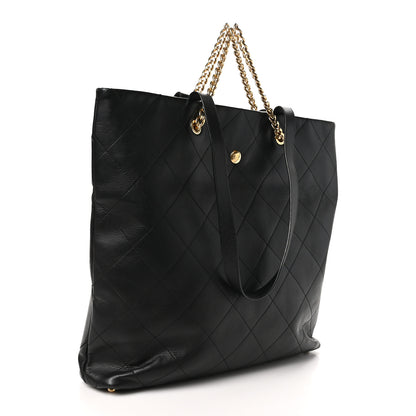 Chanel Calfskin Stitched CC Club Monaco Tote Black 3 of 10