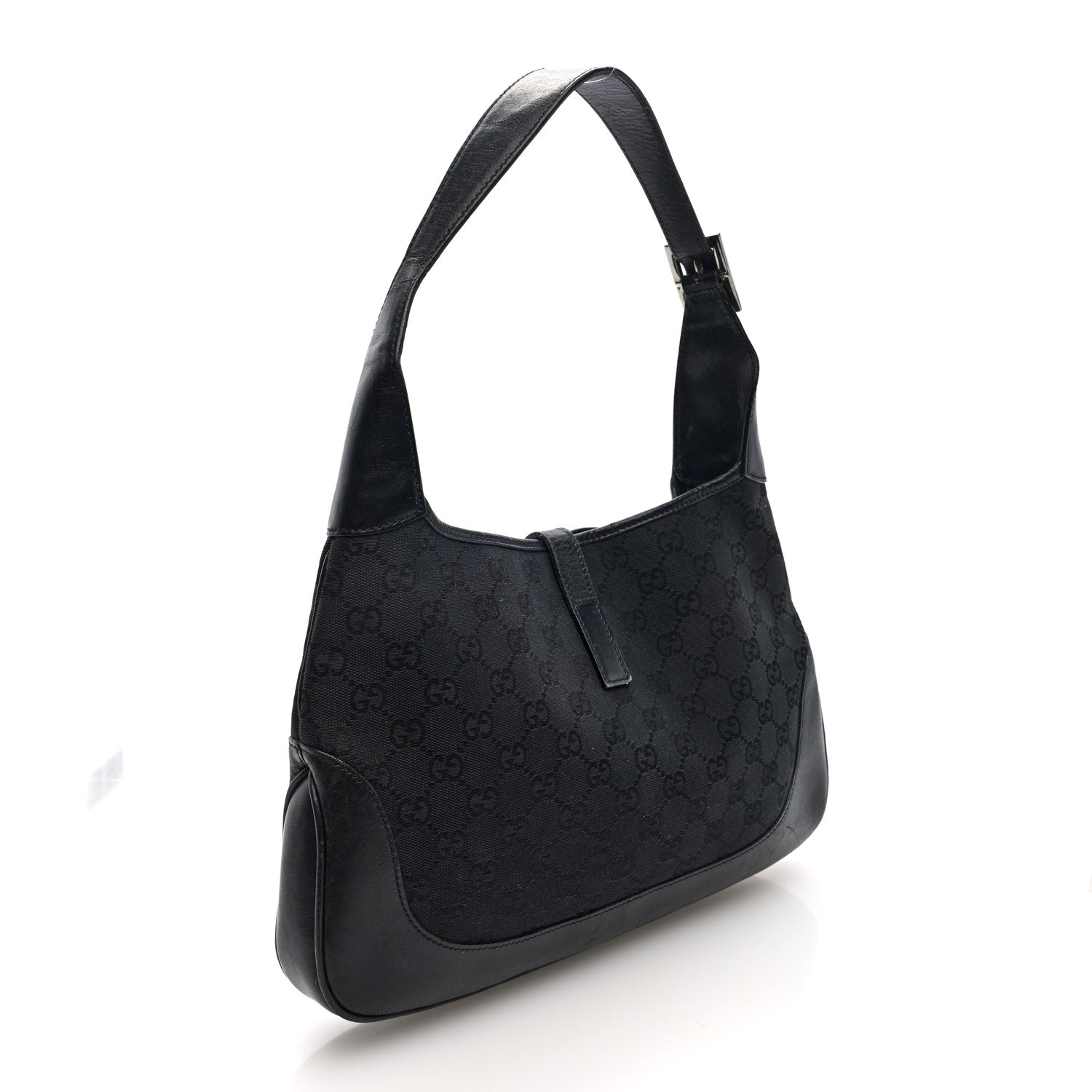 Gucci Monogram Small Jackie O Hobo Black 3 of 10