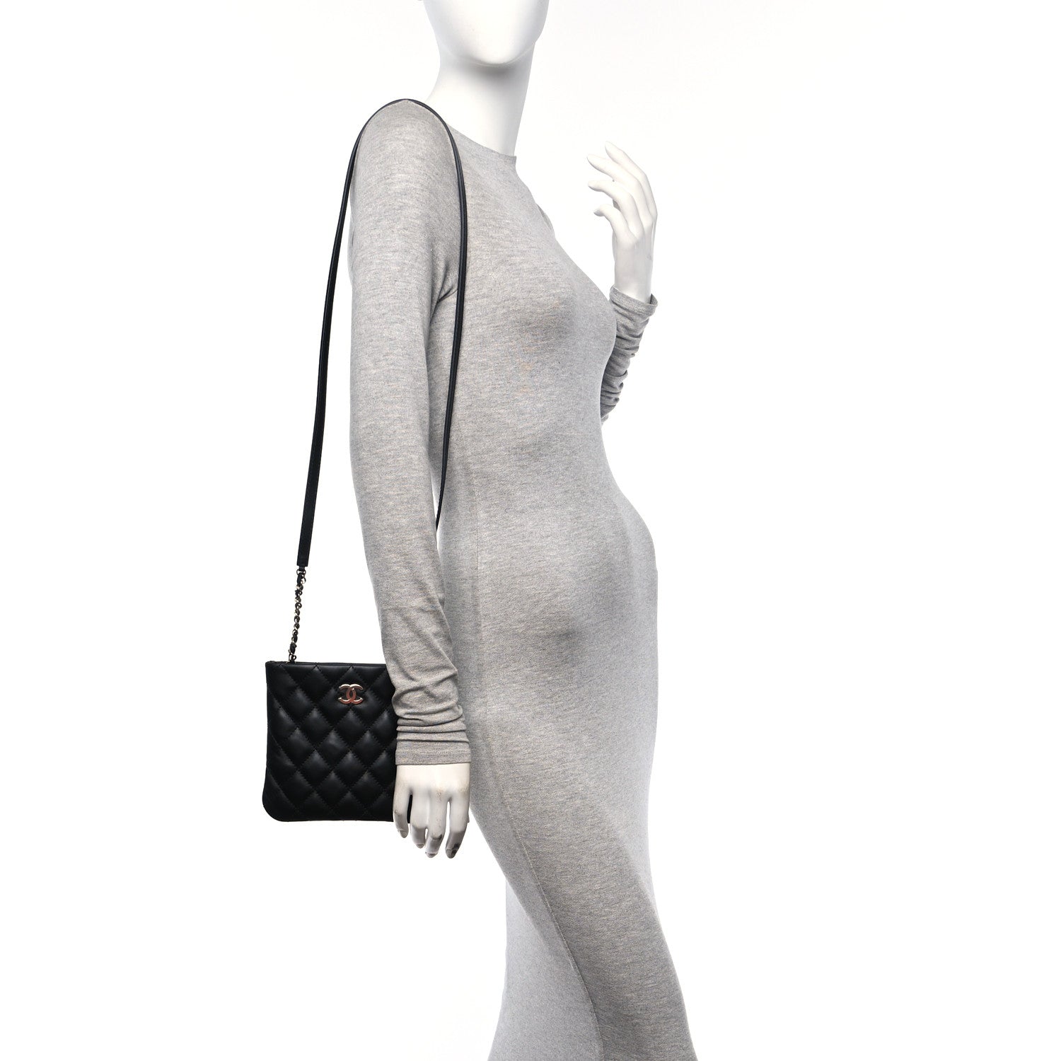 Chanel Lambskin Quilted Crossbody Bag Black 2 of 11