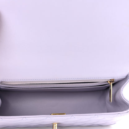 Chanel Lambskin Quilted Mini Top Handle Rectangular Flap Light Purple 5 of 10