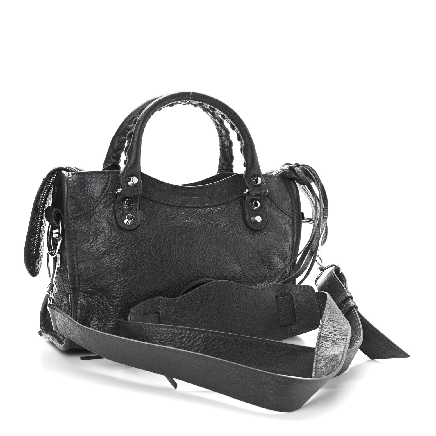 Balenciaga Agneau Classic Silver Hardware Mini City Gris Fossile 3 of 10