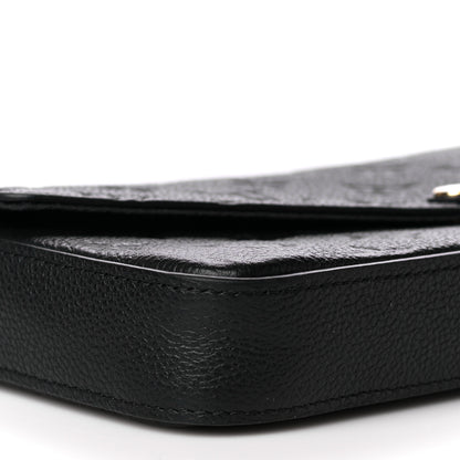 Louis Vuitton Empreinte Pochette Felicie Chain Wallet Black 16 of 17
