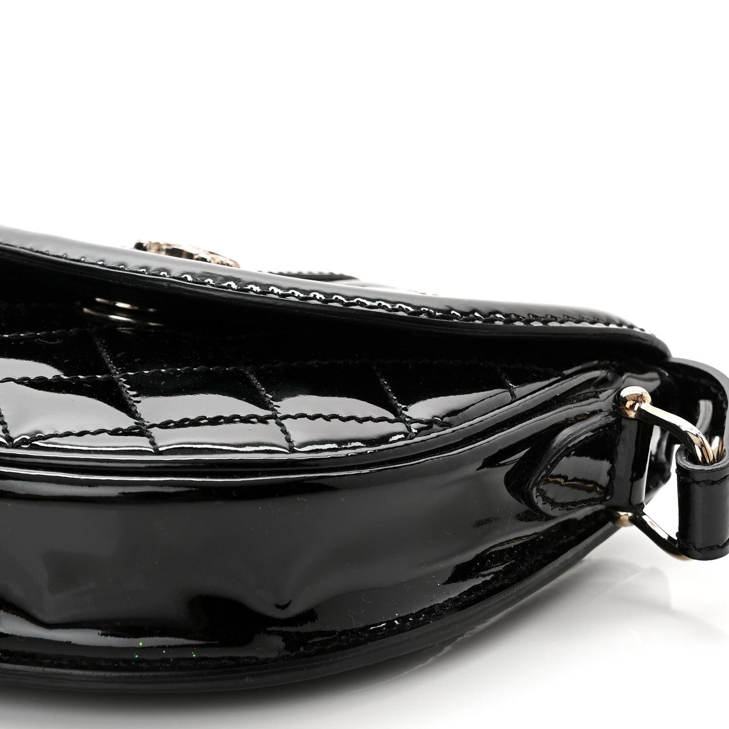 Burberry Patent Calfskin Quilted Mini Crossbody Bag Black 11 of 11