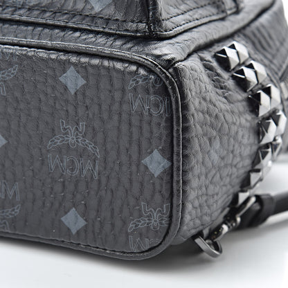 MCM Visetos Studded X-Mini Bebe Boo Backpack Black 10 of 10