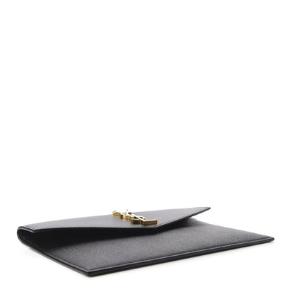 Saint Laurent Grain De Poudre Uptown Pouch Black 4 of 10