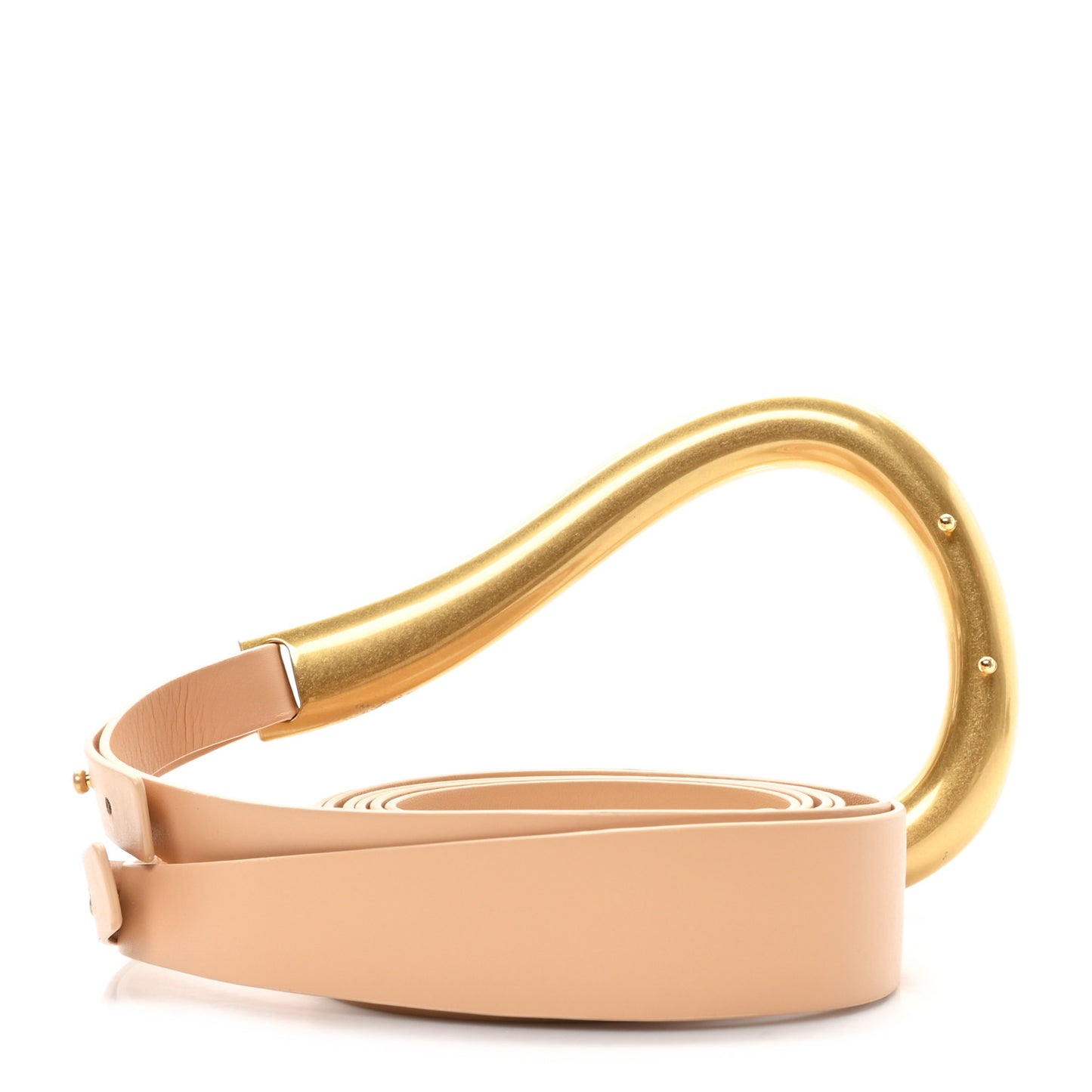 French Calfskin Cintura Belt S Almond Gold