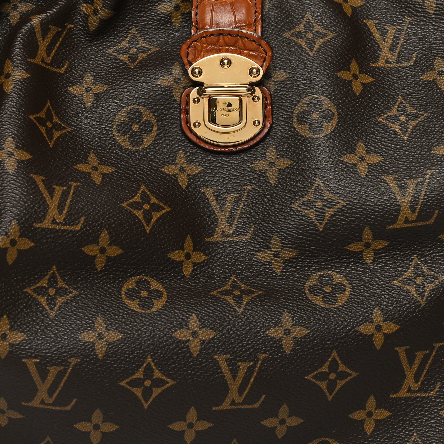 Monogram Alligator Trim Mahina XL