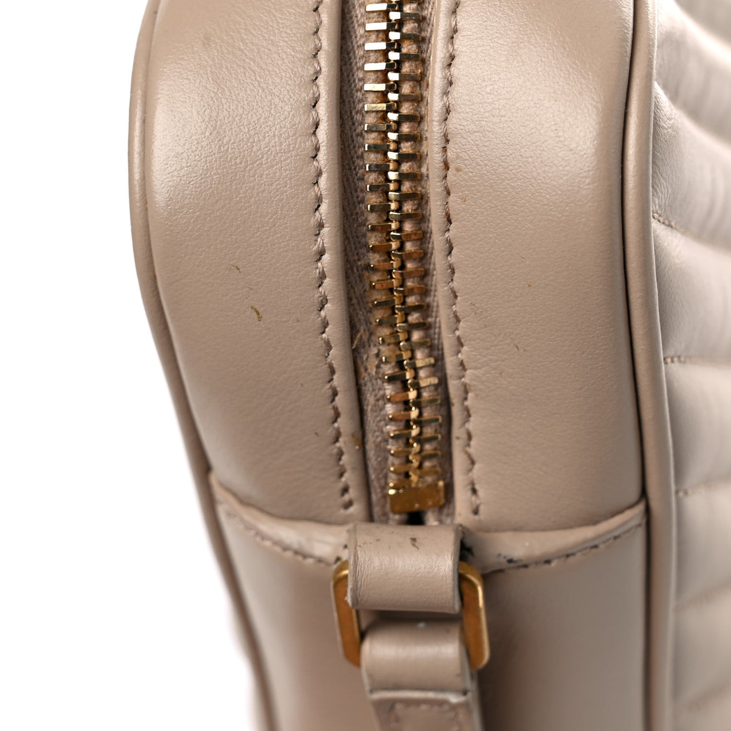 Calfskin Matelasse Monogram Lou Camera Bag Dark Beige
