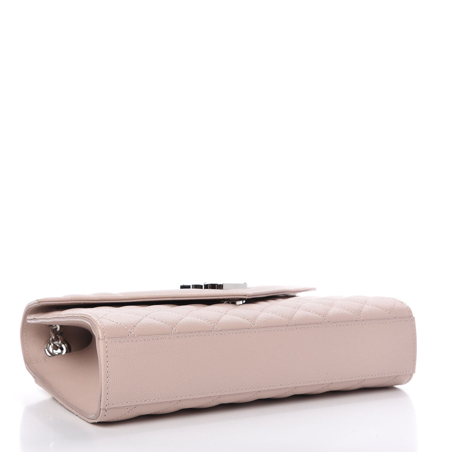Grain De Poudre Textured Mixed Matelasse Medium Triquilt Monogram Satchel Marble Pink