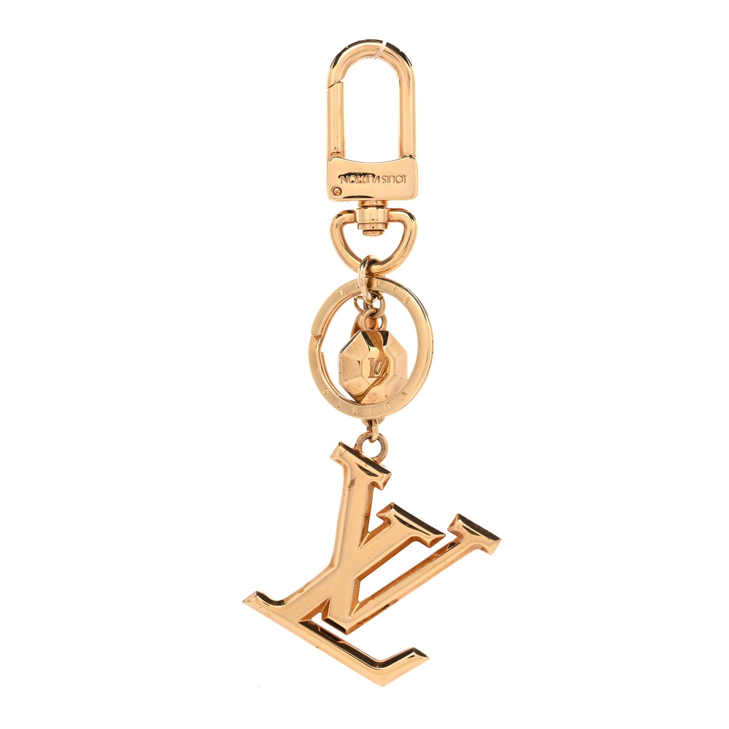 Louis Vuitton LV Facettes Bag Charm Key Holder Gold 1831734