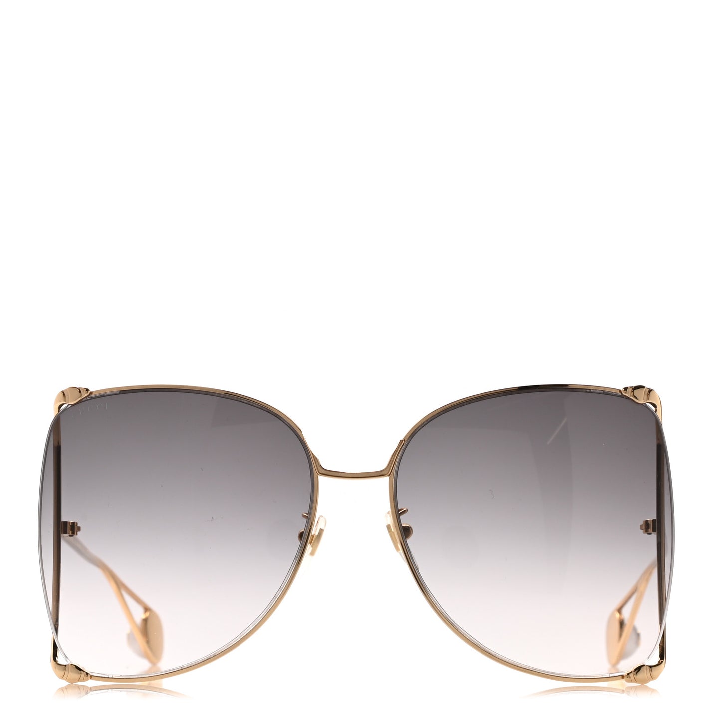 Metal Oversized Round Sunglasses GG0252S Gold