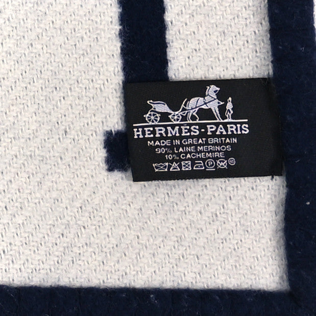 Hermes Wool Cashmere Avalon III Blanket Caban Ecru 3 of 4