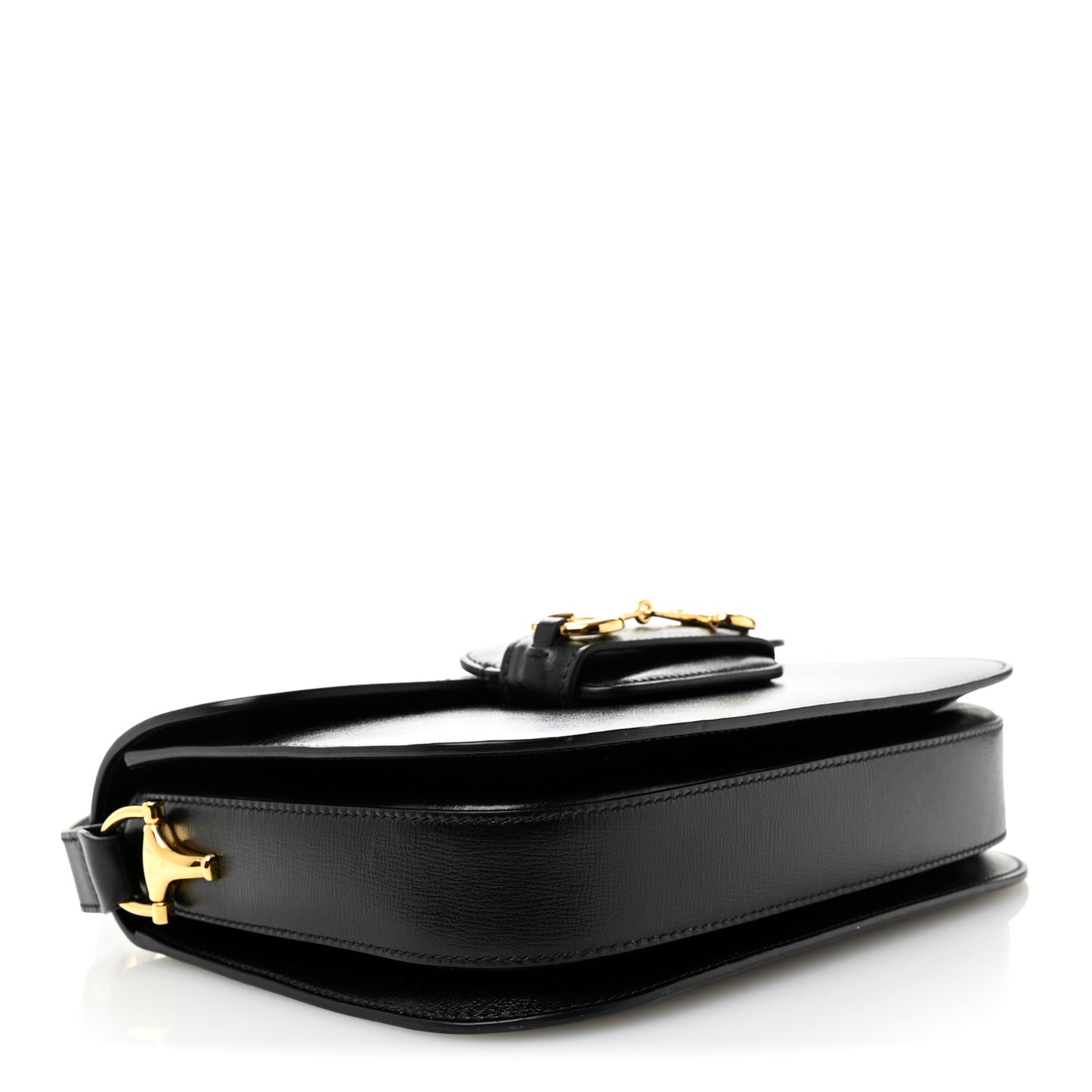Azalea Calfskin Horsebit 1955 Shoulder Bag Black