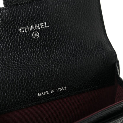 Chanel Caviar Quilted Flap Card Holder Black 7 of 8