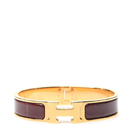 Hermes Enamel Narrow Clic Clac H Bracelet Bourgogne 1 of 5